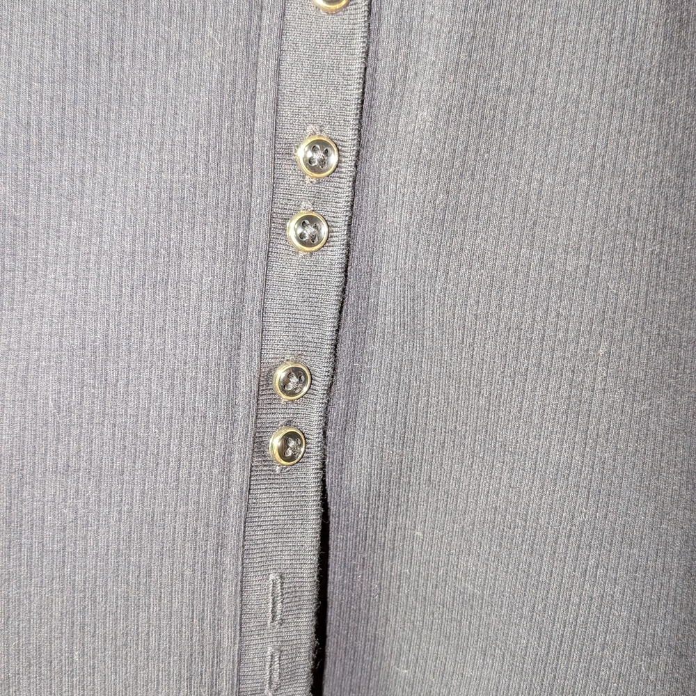 Set Of Two Long-Sleeve Ribbed Button-Front Tops - Picture 10 of 11